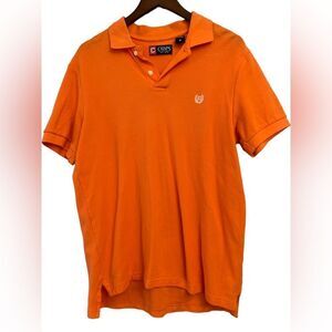 CHAPS Mens Orange Polo Shirt M